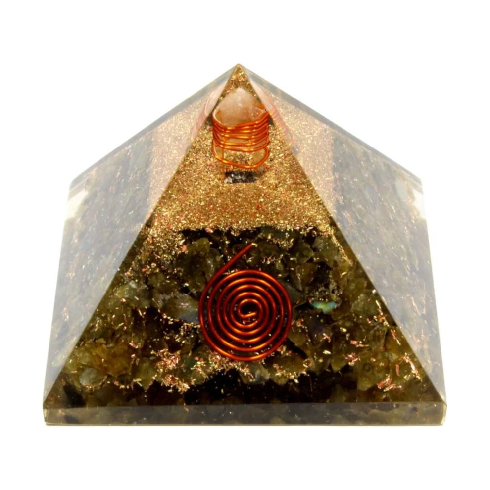 SASARAworld • Responsibly-Sourced, Genuine Orgonite • Labradorite Crystal Orgone Pyramid