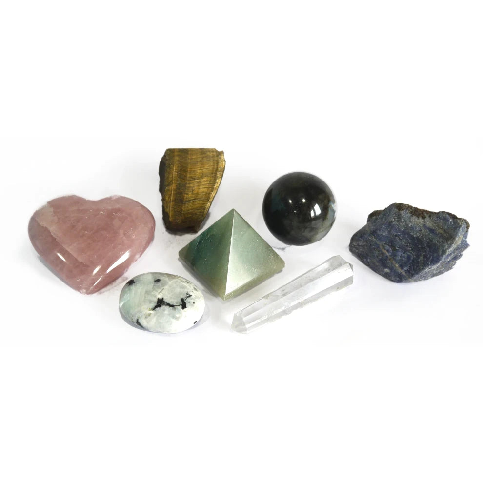 SASARA • Responsibly-Sourced, Genuine Crystals for Taurus (April 20 – May 20): 7 Piece Crystal Set