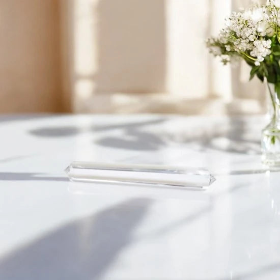 Powerful High Vibration Clear Quartz Double Terminated Crystal Wand Pointer for Sale for Amplifying and Manifesting Your Intension. Ideal for Reiki, Energy Work, Healing Practitioner, Meditation, Crystal Therapy, Feng Shui and Vastu Shastra | Premium Quality Crystals | @SASARAworld