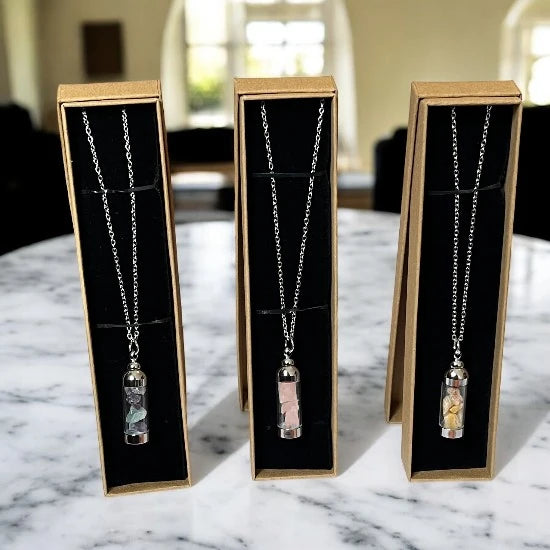 Mix & Match Crystal Necklace Set. Interchangeable Crystals Necklace, Silver | @SASARAworld