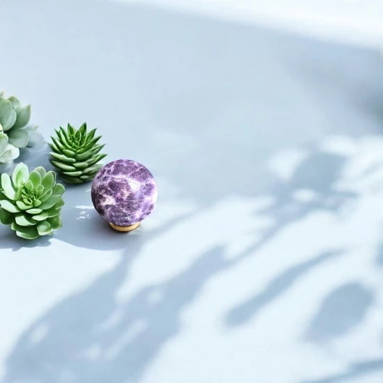 Crystal for Anxiety: Lepidolite Spheres, Stress Relief and Calm | Premium Quality Crystals | @SASARAworld