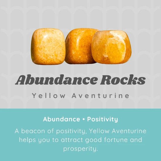 Yellow Aventurine for abundance and positivity included in the Happy Crystal Set | Premium quality crystals | @SASARAworld