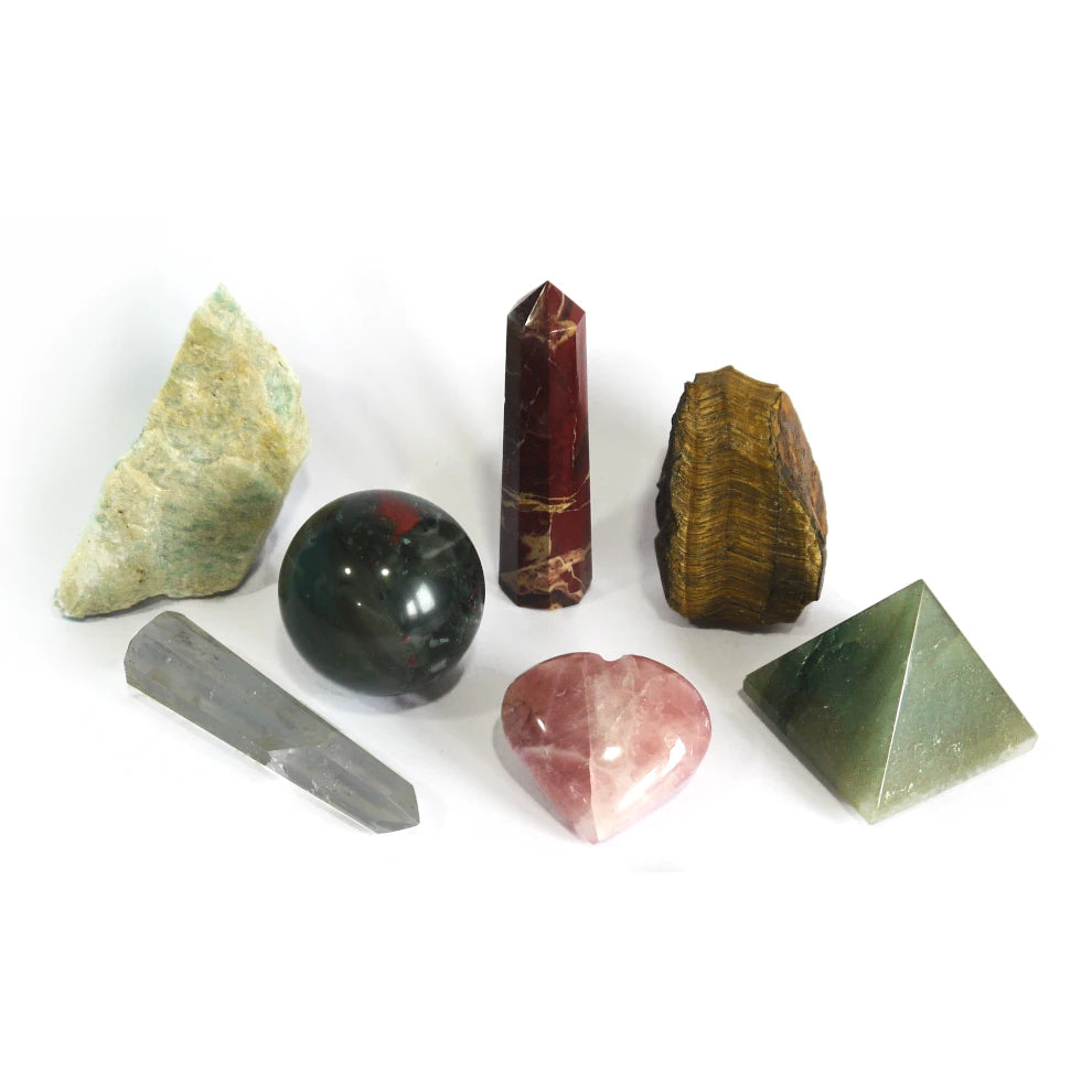 SASARA • Responsibly-Sourced, Genuine Crystals for Aries (March 21 – April 19): 7 Piece Crystal Set