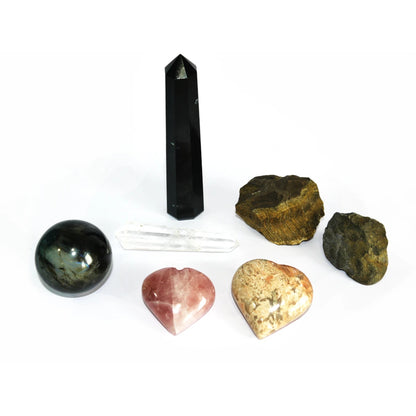SASARA • Responsibly-Sourced, Genuine Crystals for Capricorn (December 22 – January 19): 7 Piece Crystal Set