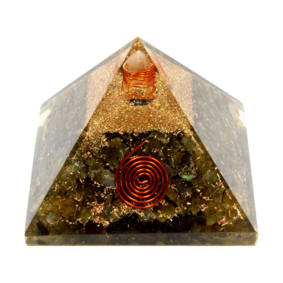 SASARA • Responsibly-Sourced, Genuine Orgonite • Labradorite Crystal Orgone Pyramid