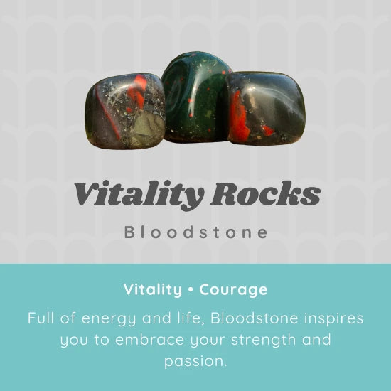 Bloodstone for vitality and courage included in the Confidence Crystal Set | Premium quality crystals | @SASARAworld