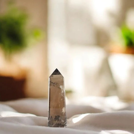 4 inch Smoky Quartz Crystal Obelisk Tower Point for Sale for Absorb and Transmuting Negative Energy| Premium Quality Crystals | @SASARAworld