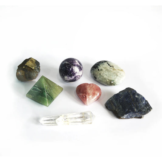 SASARA • Responsibly-Sourced, Genuine Crystals for Emotional Wellness & Stability: 7 Piece Crystal Set