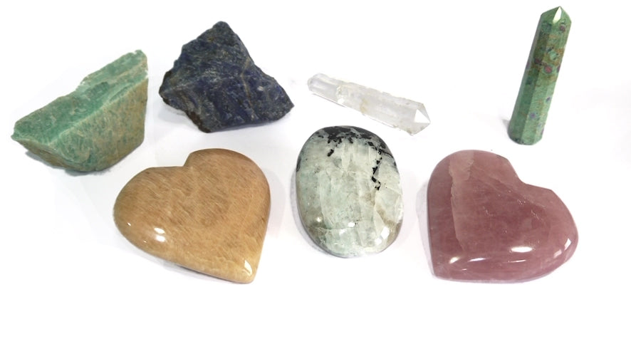 SASARA • Responsibly-Sourced, Genuine Crystals for Love & Belonging: 7 Piece Crystal Set