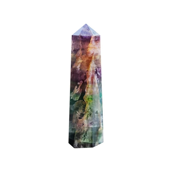 Multi Fluorite Crystal Pencil Tower Point