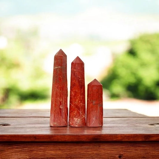 Red Jasper Crystal Tower